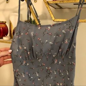 Light Blue Floral Slip Dress